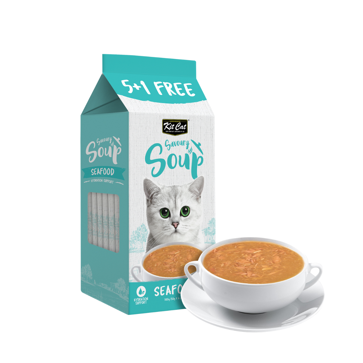 Kit Cat Savoury Soup Wet Food Pouches for Cats - Seafood