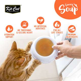 Kit Cat Savoury Soup Wet Food Pouches for Cats - Seafood Kit Cat Savoury Soup Wet Food Pouches for Cats - Seafood