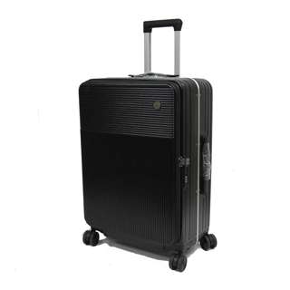28in Aluminium Frame Antitheft Luggage Front Opening - Black