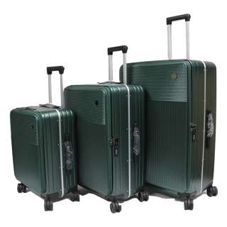 20+24+28in Aluminium Frame Luggage Front Opening - Green