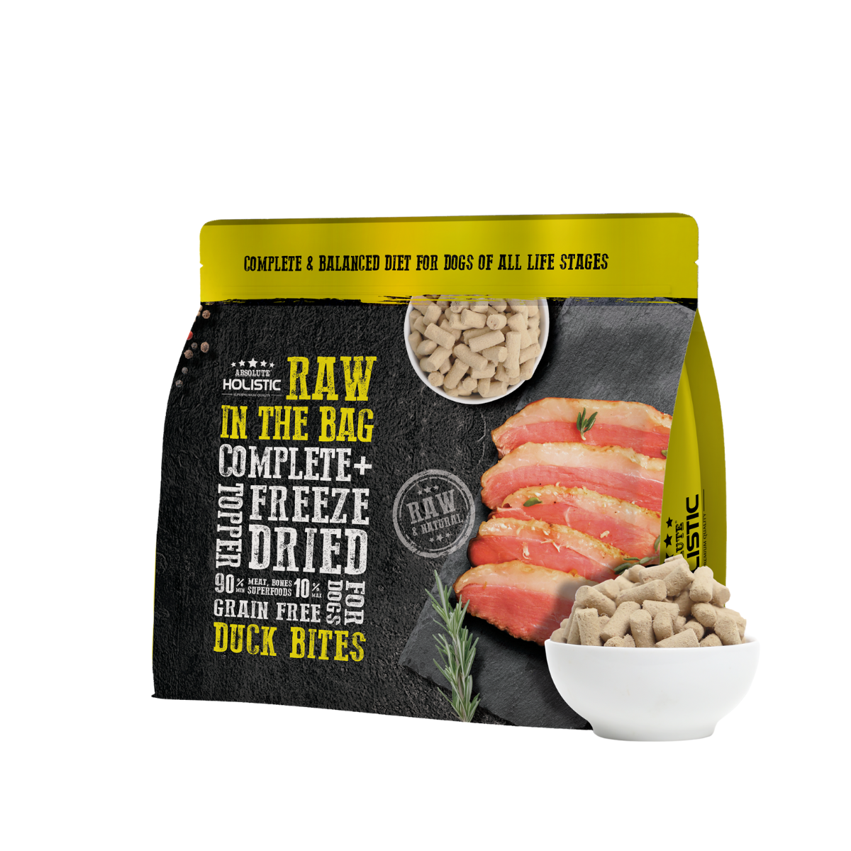 Absolute Holistic Raw in the Bag Freeze Dried Dog Food - Duck
