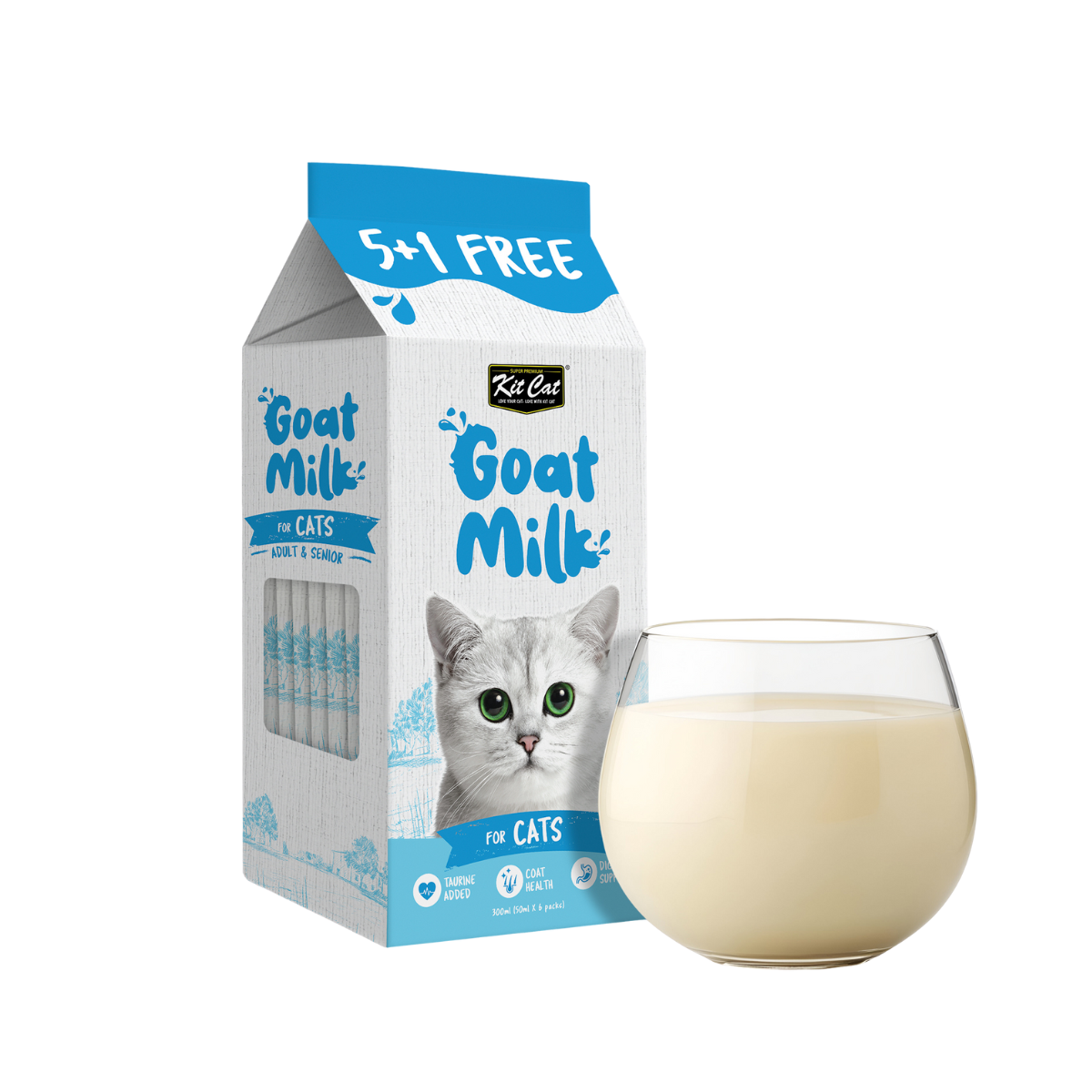 Kit Cat Lactose-Free Goat Milk Pouches for Cats