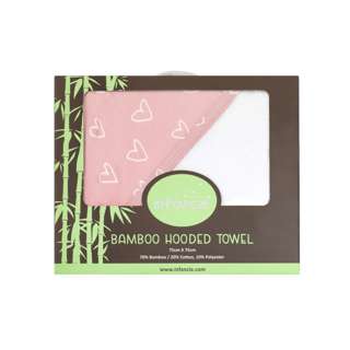 Bamboo Cotton  Baby Hooded Towel - Pink