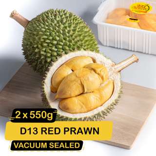 227 Katong Durian D13 Red Prawn Durian - Fresh (Dehusked)