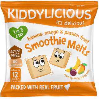Kiddylicious Smoothie Melts - Banana, Mango & Passion Fruit Kiddylicious Smoothie Melts - Banana, Mango & Passion Fruit