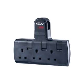 PowerPac 3 Way Multi Plug Extension - (PP273BK)
