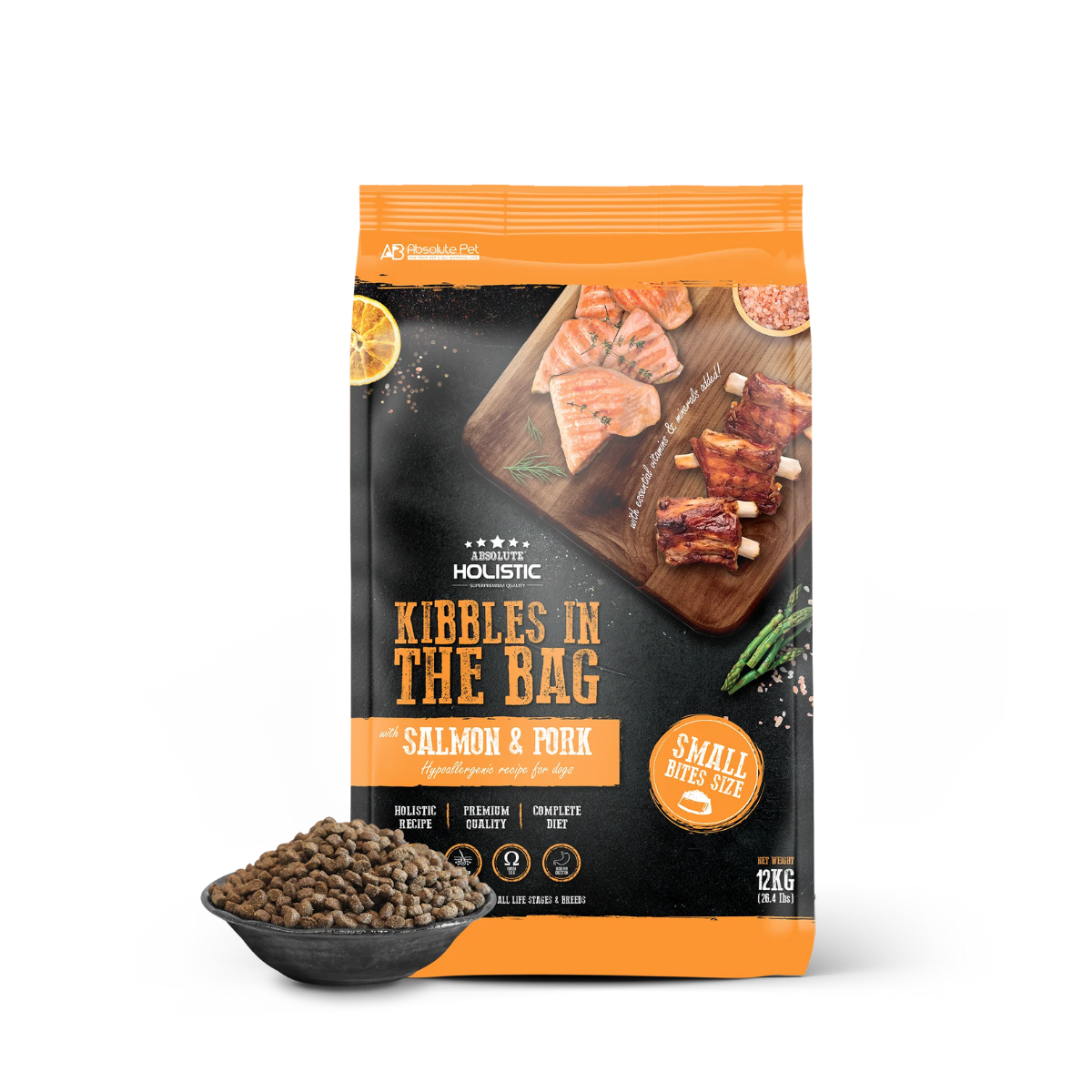 Absolute Holistic Kibbles In The Bag Dog Dry Food-Salmon&Pork