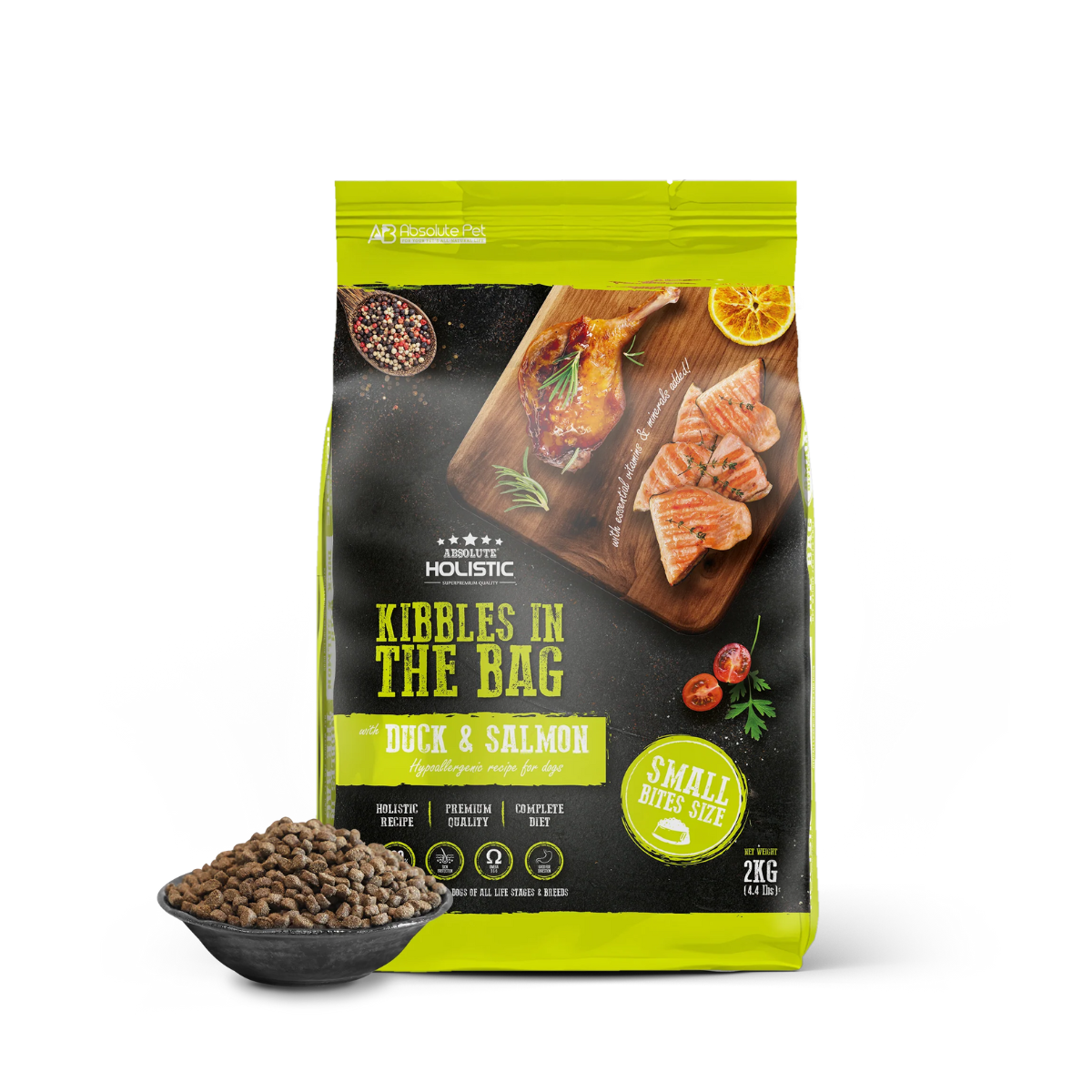 Absolute Holistic Kibbles In The Bag Dog Dry Food-Duck&Salmon