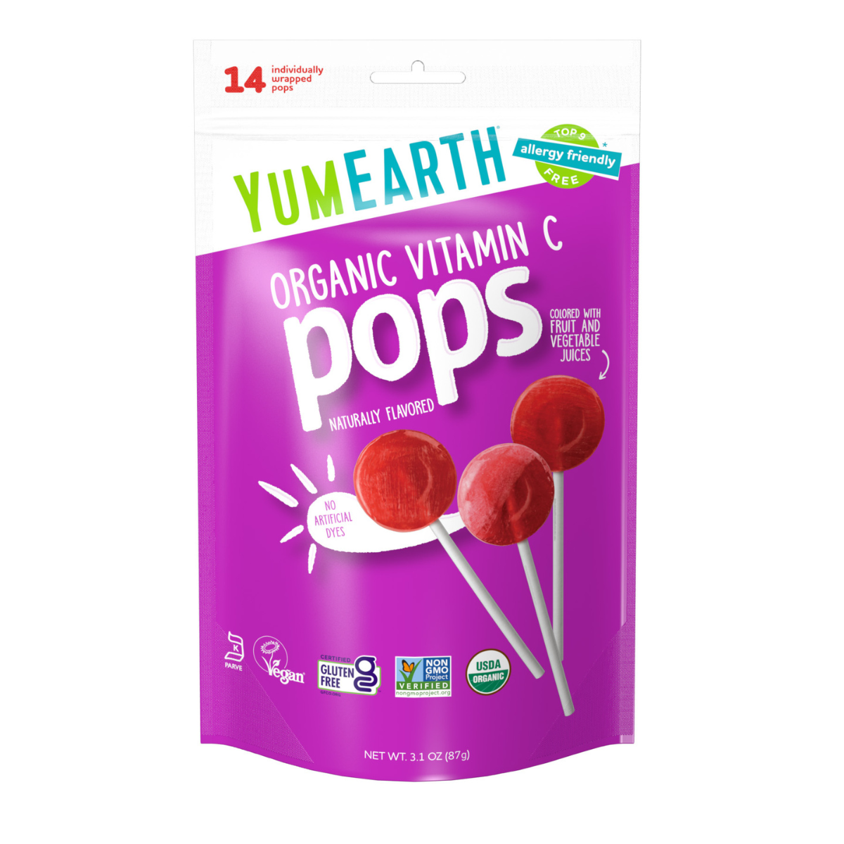 YumEarth Organic Pops - Vitamin C