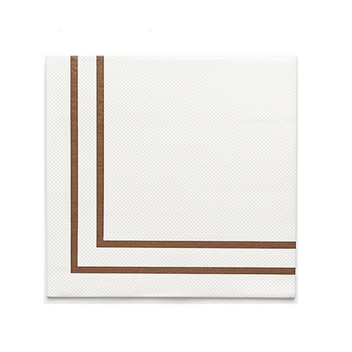 Partyforte Tableware Napkin Elegant White - Rose Gold 20pc