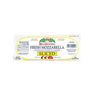 Belgioioso Fresh Mozzarella Cheese Log - Sliced