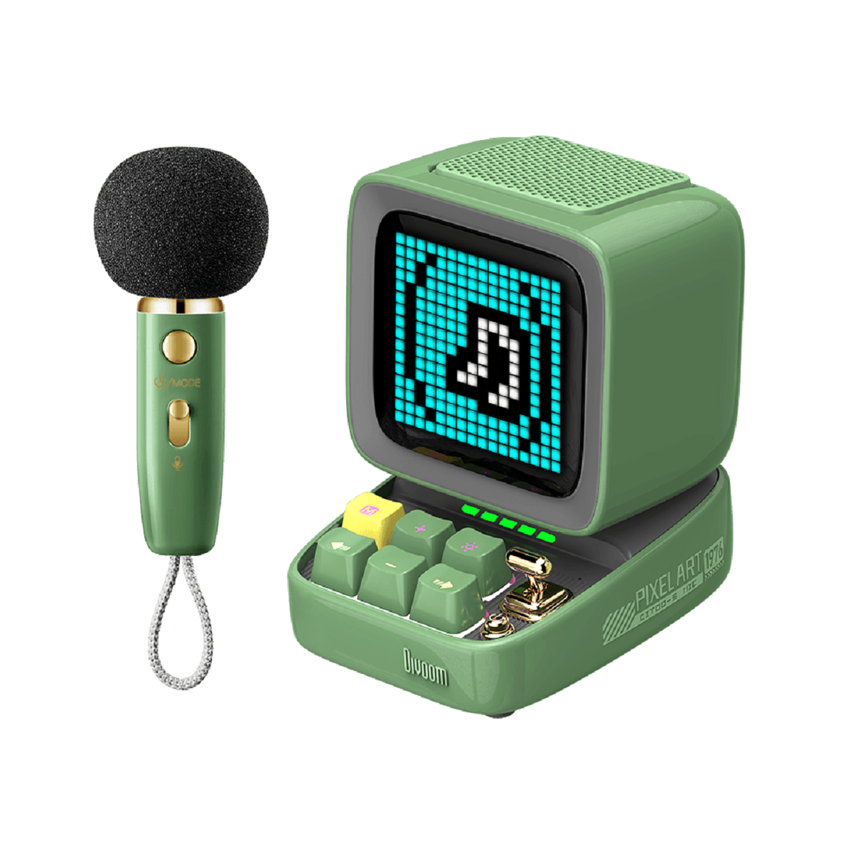 Dimoo Speaker Divoom Ditoo-5M Karaoke Bluetooth Speaker - Green | NTUC FairPrice