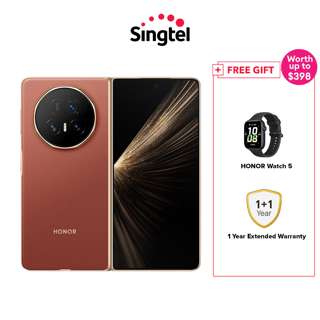 HONOR Magic V5 5G 512GB Foldable Phone - Reddish Brown