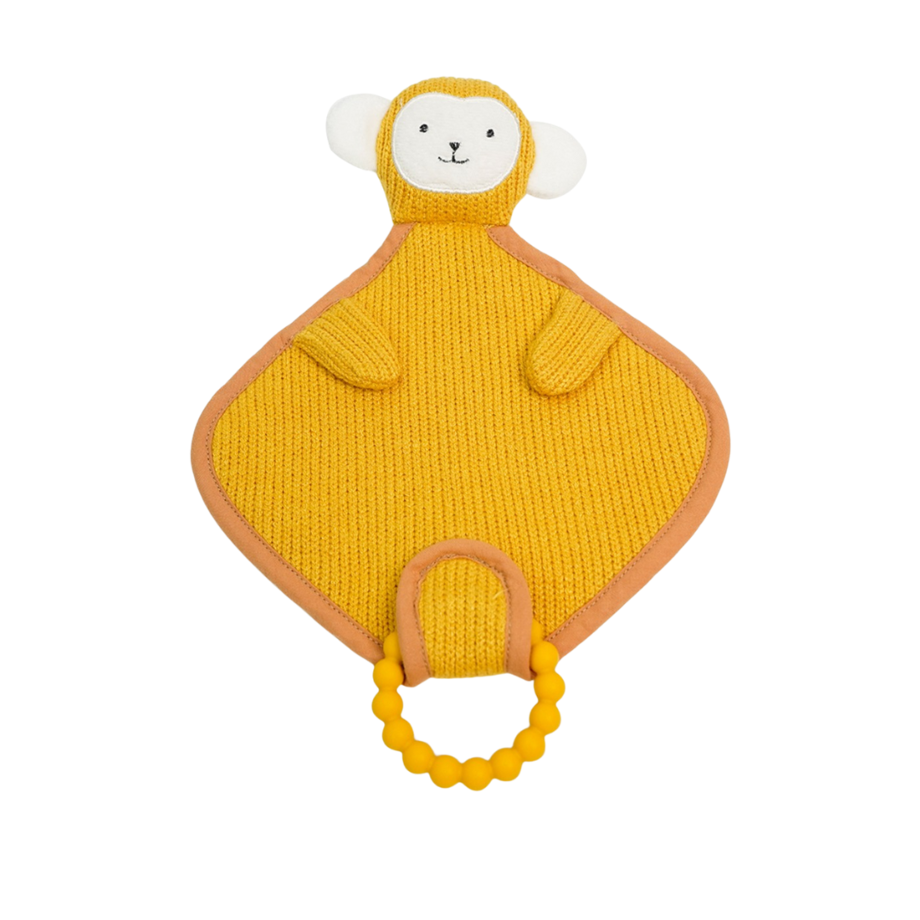NYZE Baby Handkerchief Blanket, Silicone Teether - Monkey