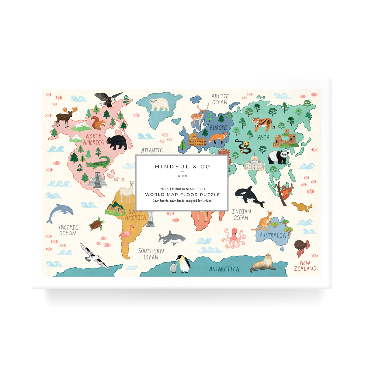 Mindful & Co. Kids - World Map Floor Puzzle