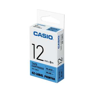 Casio XR-12BU1 12mm Black on Blue Label Tape Cartridge Casio XR-12BU1 12mm Black on Blue Label Tape Cartridge