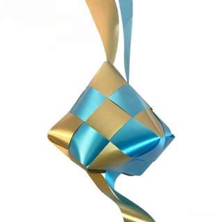 Partyforte Hari Raya Ribbon Gold and Teal Ketupat
