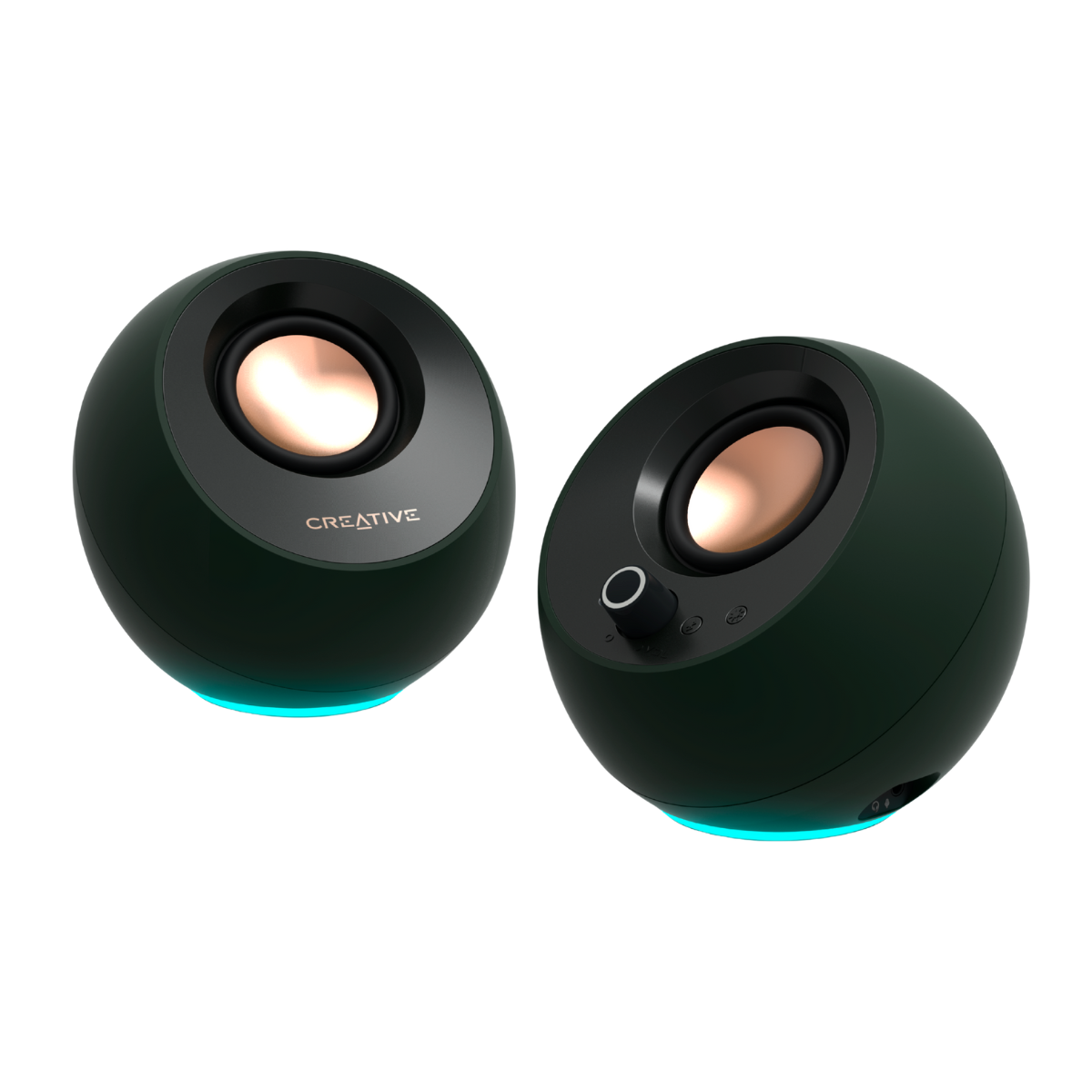 Creative Pebble Pro 2.0 Speakers With Rgb Lighting - Green