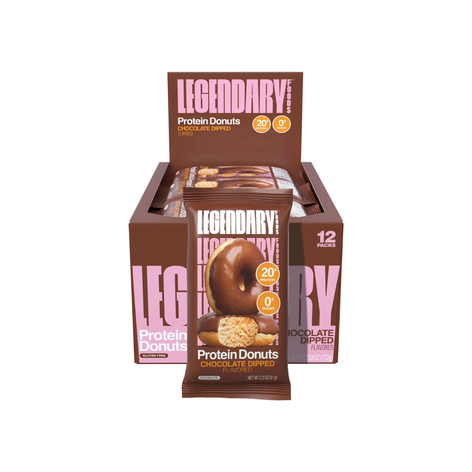 Legendary Protein Donuts - Chocolate Dipped Legendary Protein Donuts - Chocolate Dipped