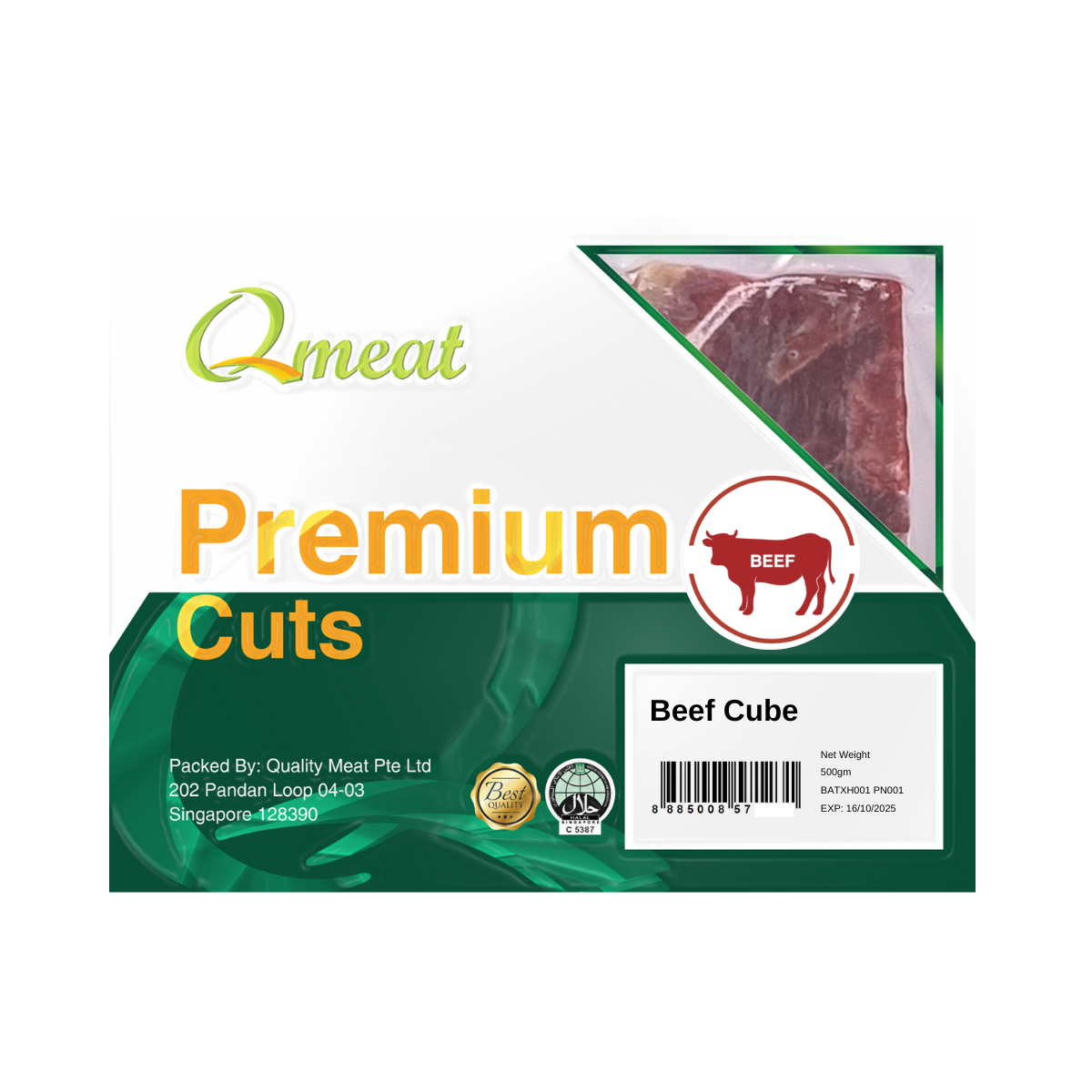 Qmeat Beef Cube (Frozen)