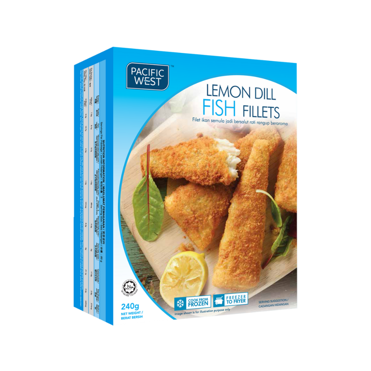 Pacific West Frozen Seafood - Lemon Dill Fish Fillets Pacific West Frozen Seafood - Lemon Dill Fish Fillets