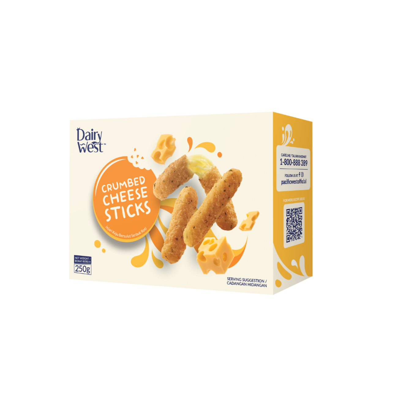 Dairy West Frozen Food - Crumbed Cheese Stick Dairy West Frozen Food - Crumbed Cheese Stick
