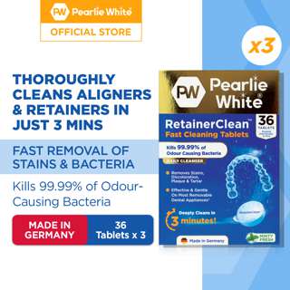 Pearlie White Retainer Clean Fast Cleaning Tablets