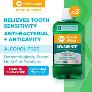 Pearlie White Sensirinze Fluoride Mouth Rinse / Wash