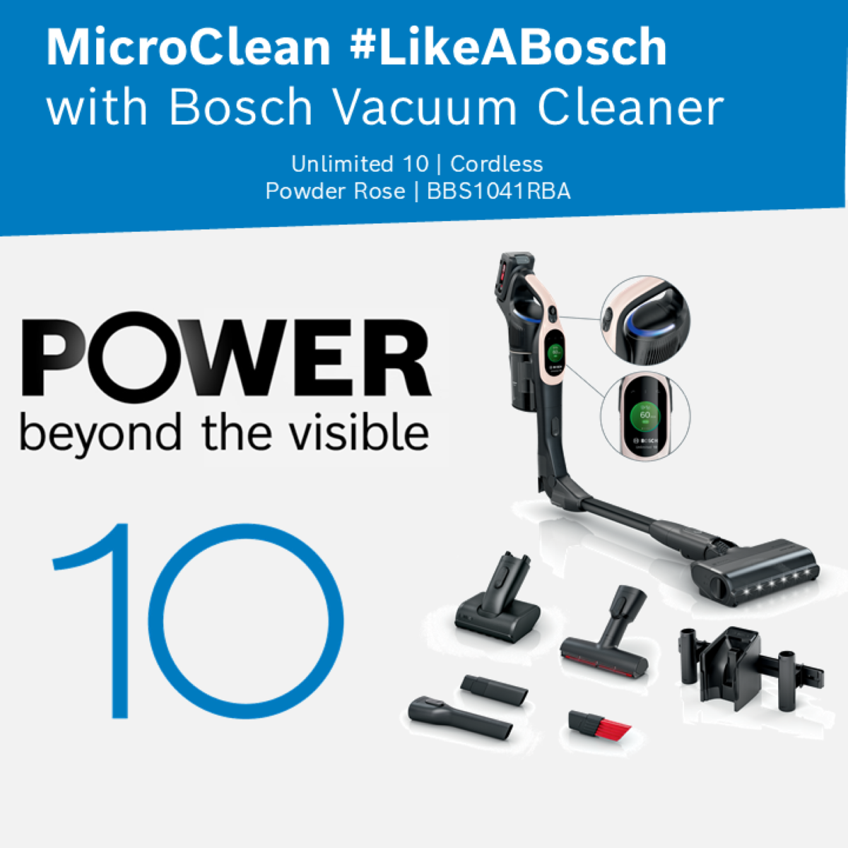 Bosch Unlimited 10 [Powder Rose] + Quick Charger