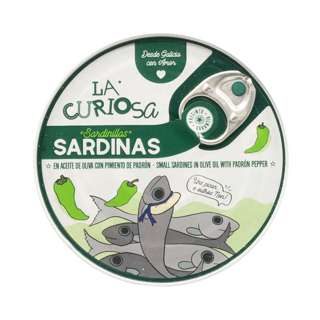 La Curiosa Small Sardines In Olive Oil With Padron Pepper La Curiosa Small Sardines In Olive Oil With Padron Pepper