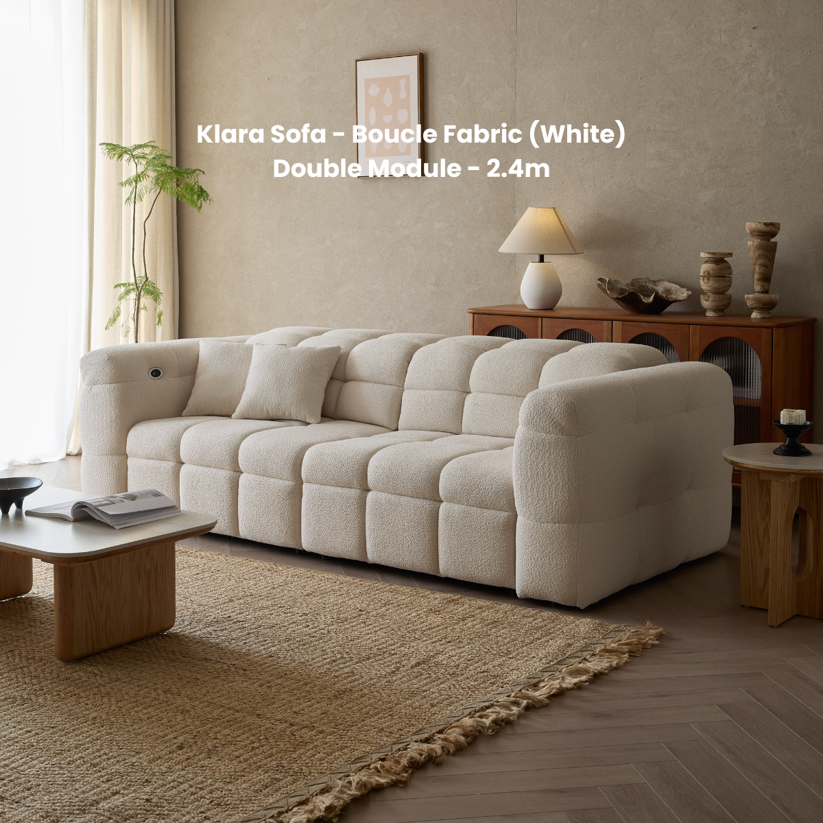Son & Bear Klara Sofa - Boucle Fabric - 2.4m Son & Bear Klara Sofa - Boucle Fabric - 2.4m