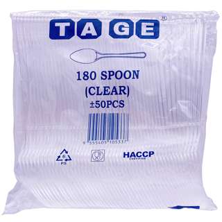 Disposable 7 Inch Clear Plastic Spoons