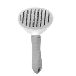 Pet Grooming Brush Dogs Cats Hair Comb Massager - Gray