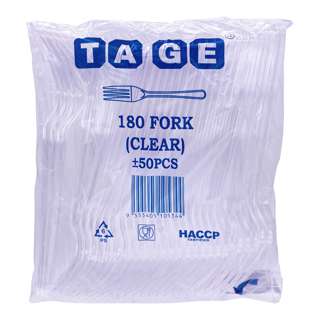 Disposable 7 Inch Clear Plastic Forks