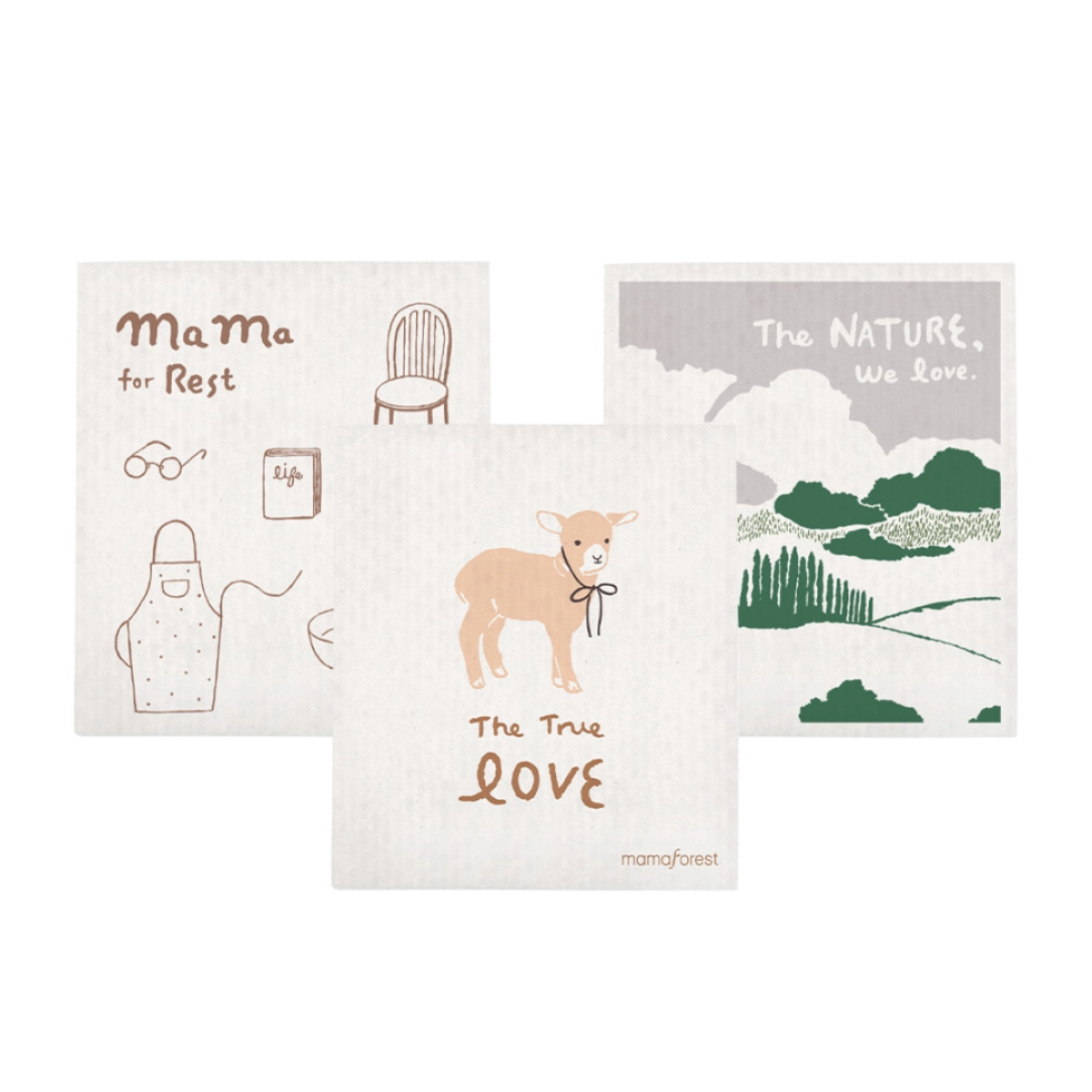 Mamaforest Cellulose Eco Dishcloth - 3-in-1 Bundle