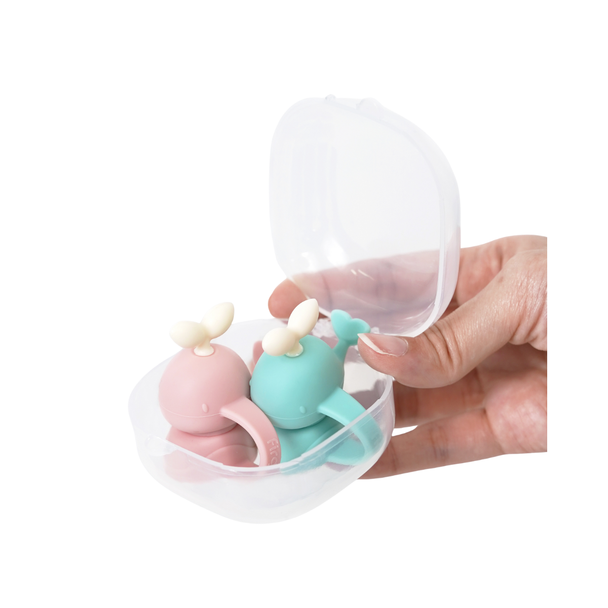 Firgi Pouch Topper - Mint & Pink (Whale)