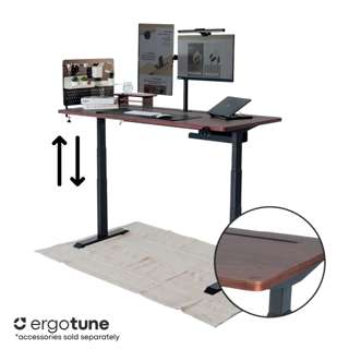 Everdesk Max Adjustable Table - Black B, Walnut T (160x70cm) Everdesk Max Adjustable Table - Black B, Walnut T (160x70cm)