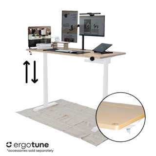 Everdesk Max Adjustable Table - White B, Oak T (160x70cm) Everdesk Max Adjustable Table - White B, Oak T (160x70cm)