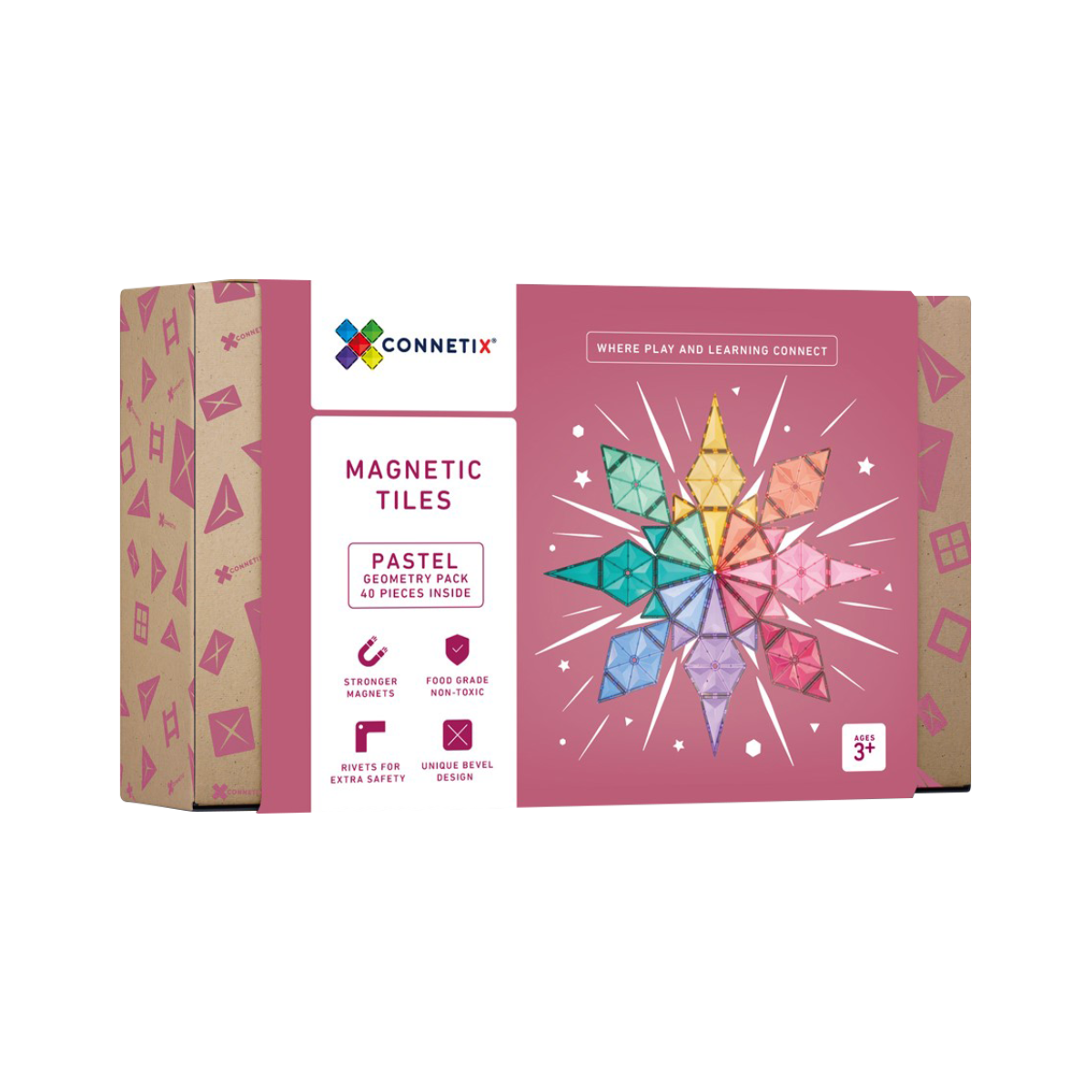 Connetix Geometry Pack - Pastel (40 Piece) Connetix Geometry Pack - Pastel (40 Piece)