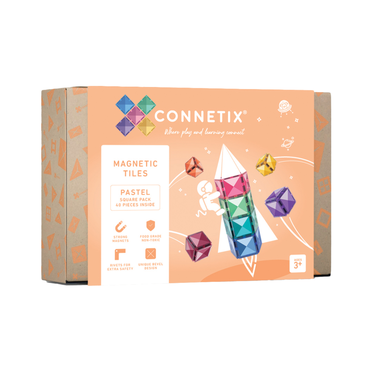 Connetix Square Pack - Pastel (40 Piece) Connetix Square Pack - Pastel (40 Piece)