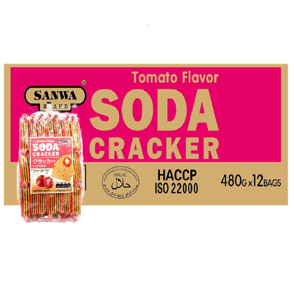 Sanwa Soda Cracker (Tomato) - Carton