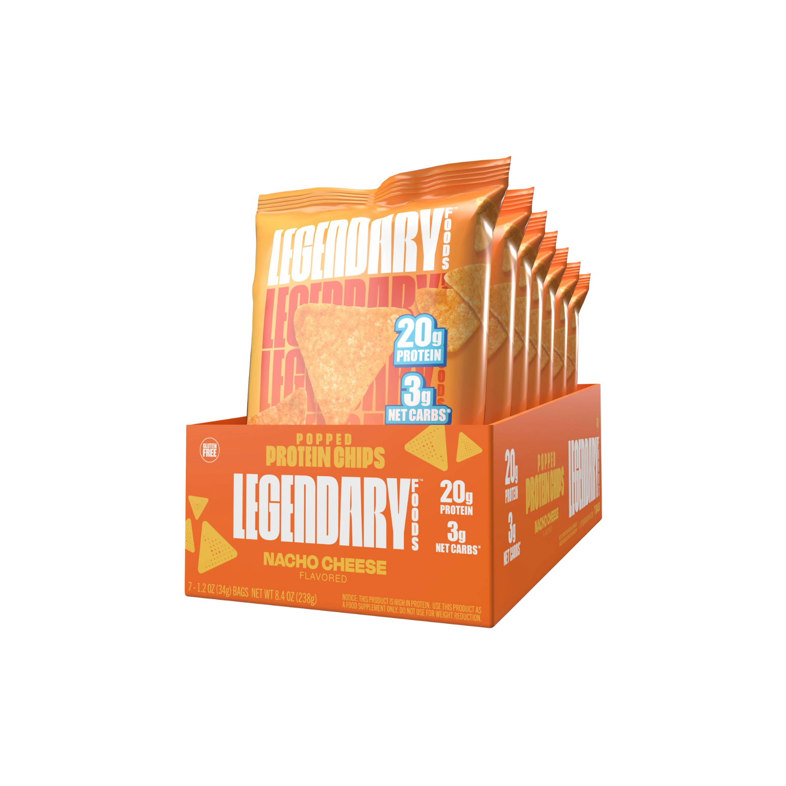 Legendary Protein Popped Chips High Protein - Nacho Cheese
