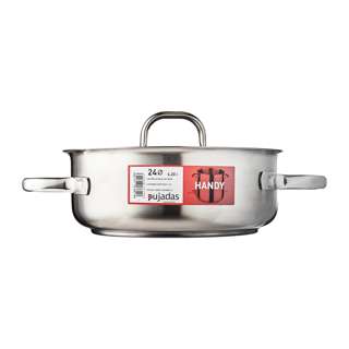 Pujadas Stainless Steel Braiser 4.2 Ltr 24Cm With Lid