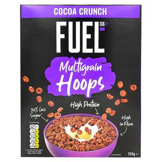 FUEL10K Cocoa Crunch Multigrain Hoops Breakfast Cereal