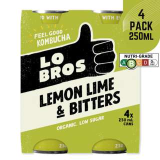 Lo Bros Organic Kombucha - Lemon Lime & Bitters Lo Bros Organic Kombucha - Lemon Lime & Bitters