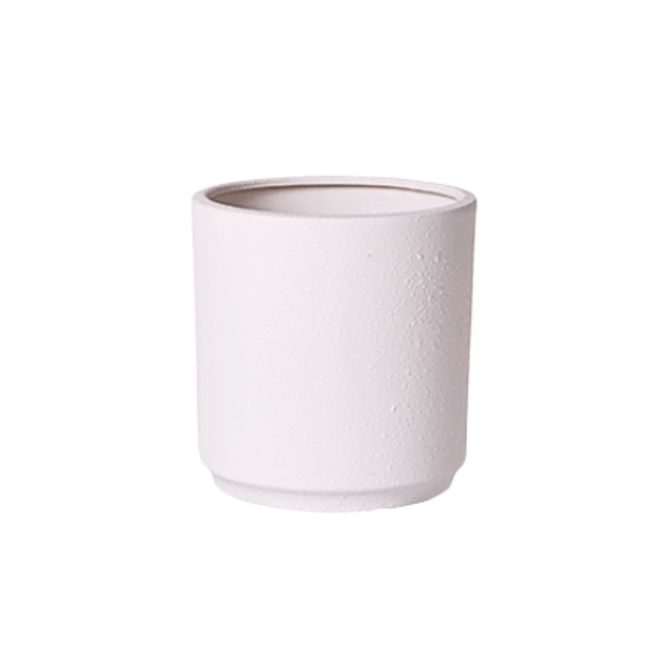 JM Flower White Ceramic Pot - L