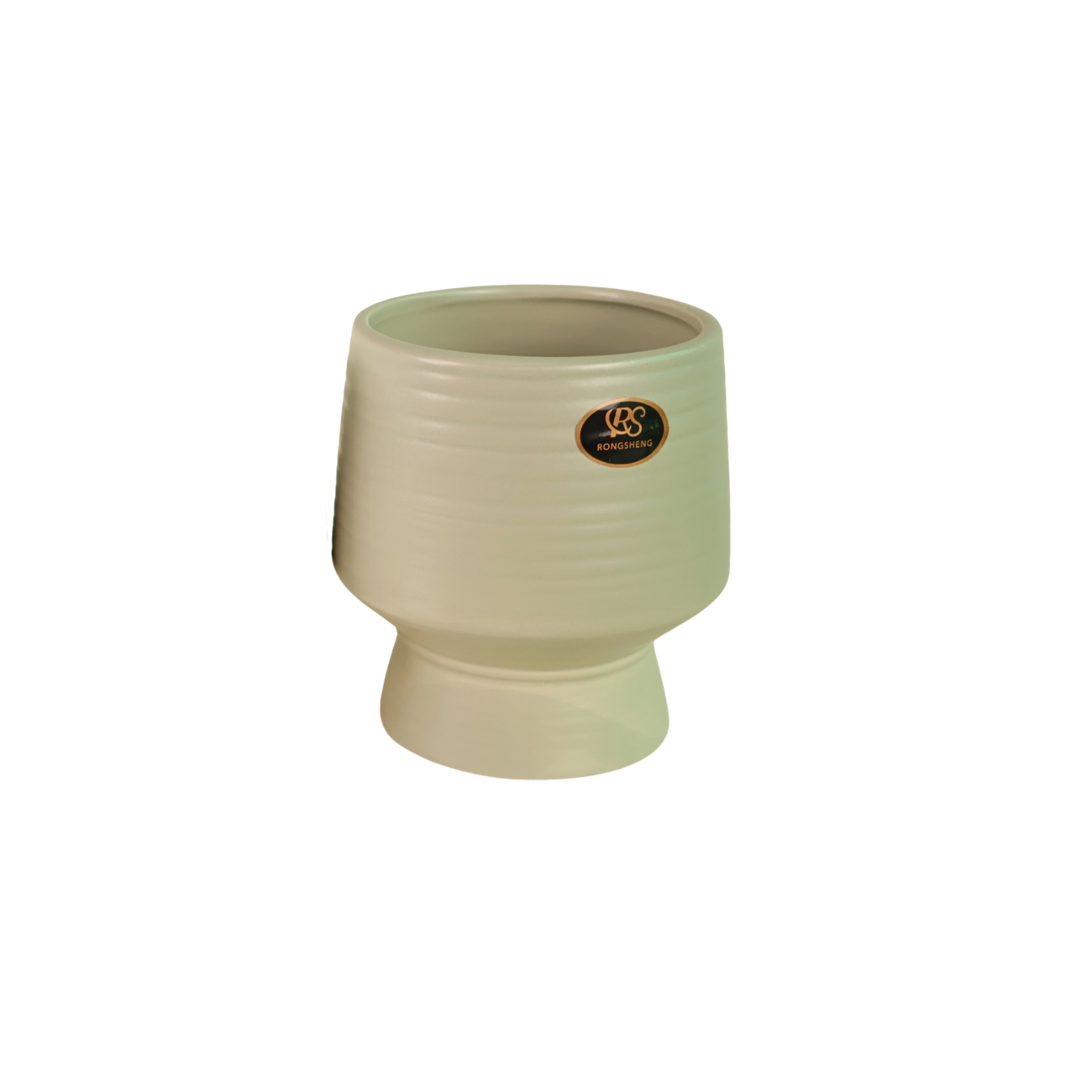 JM Flower Pastel Ceramic Pot - Green