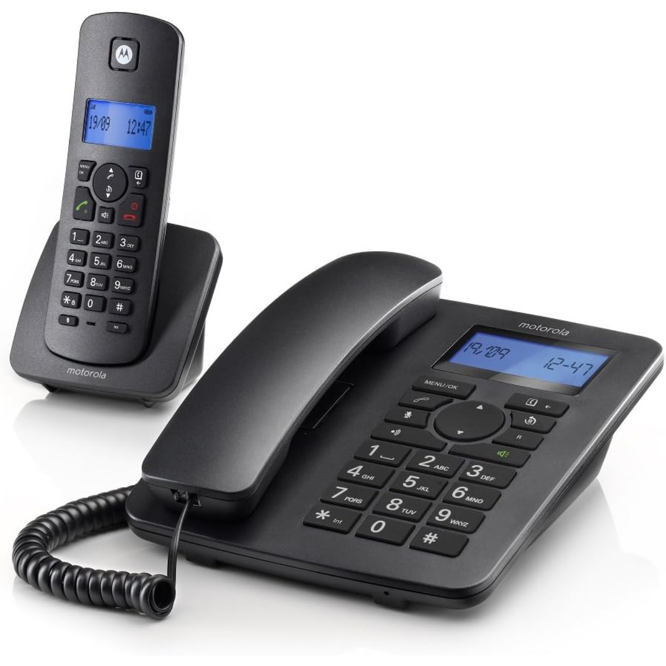 MOTOROLA Cordless/Corded Telephone Combo (C4201 BK)