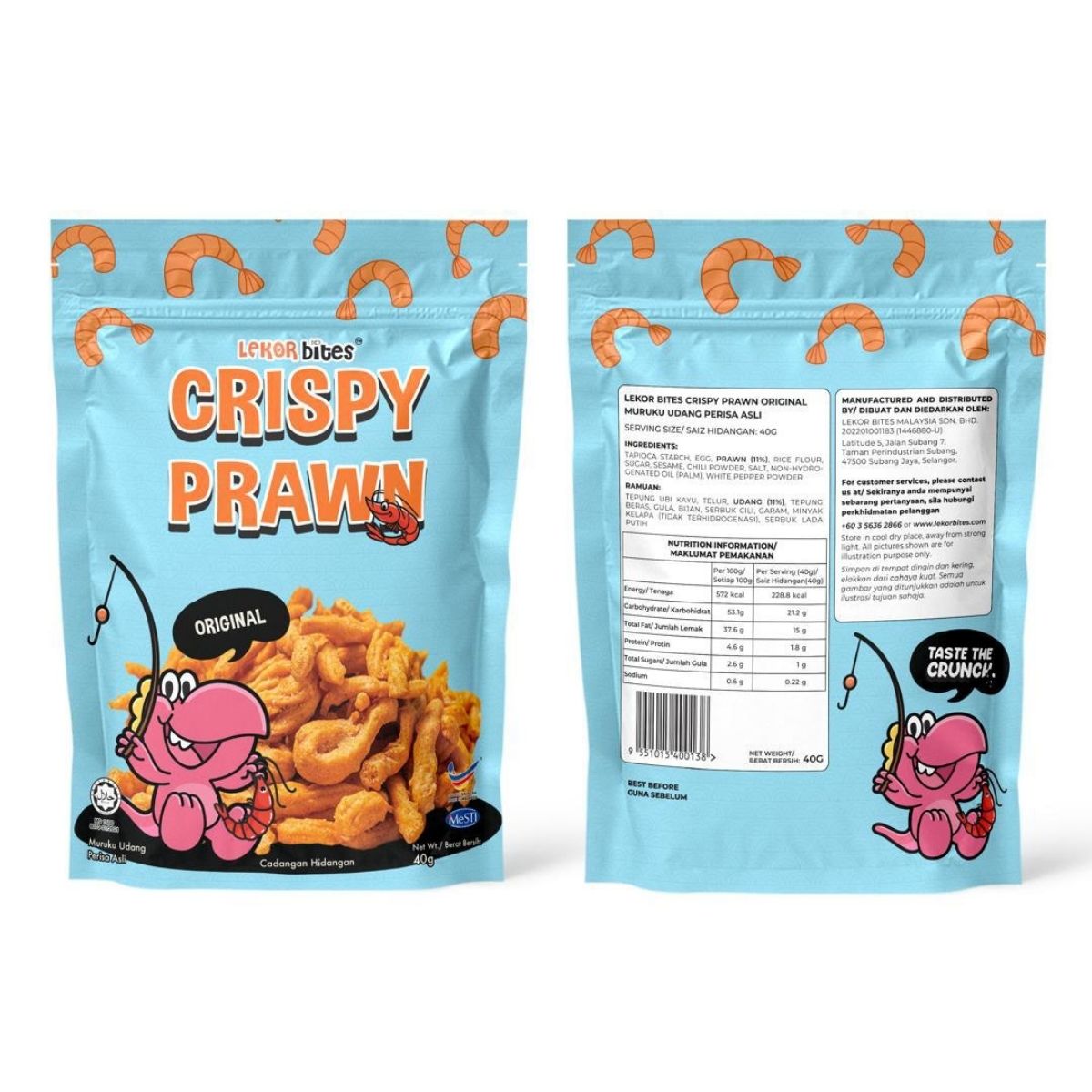Lekor Bites Keropok Crispy Prawn Cracker Stick - Original | NTUC