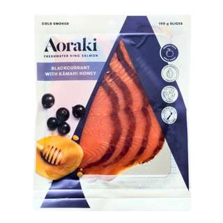 Aoraki NZ King Blackcurrant Frozen Cold Smoked Salmon Slices Aoraki NZ King Blackcurrant Frozen Cold Smoked Salmon Slices